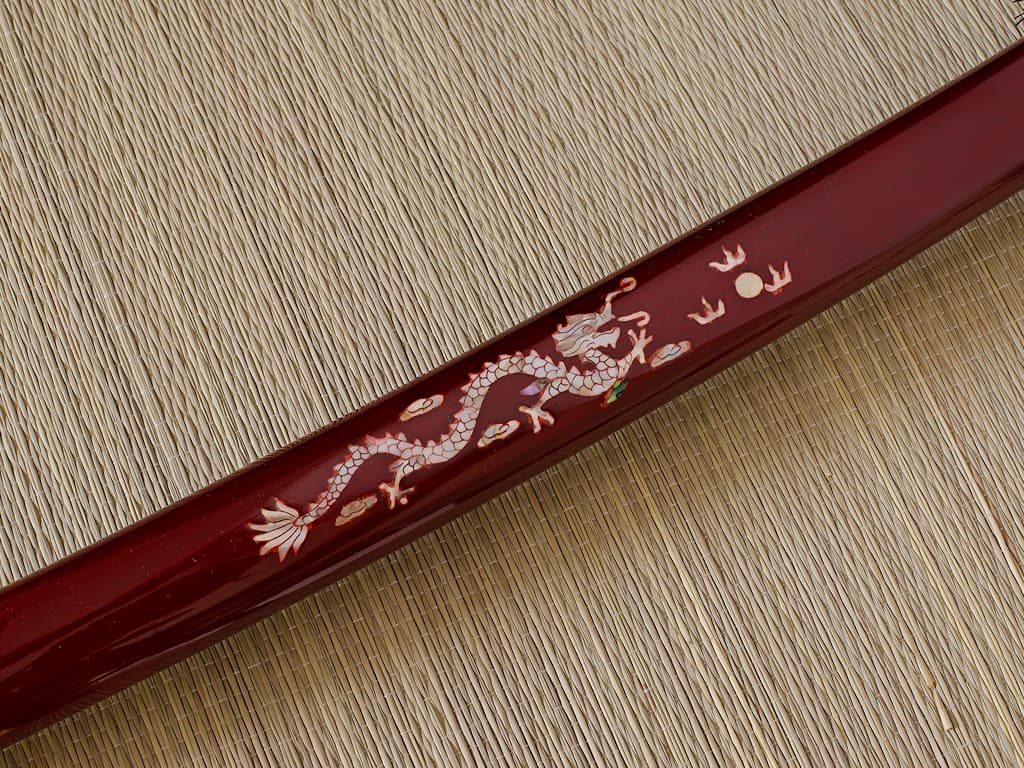 Katana afilada "Kirinketsu" (麒麟血 sangre de dragón), Soshu Kitae, templado selectivo #Terressens