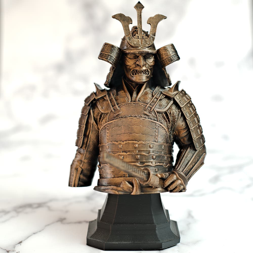 Busto samurai con katana #Terressens