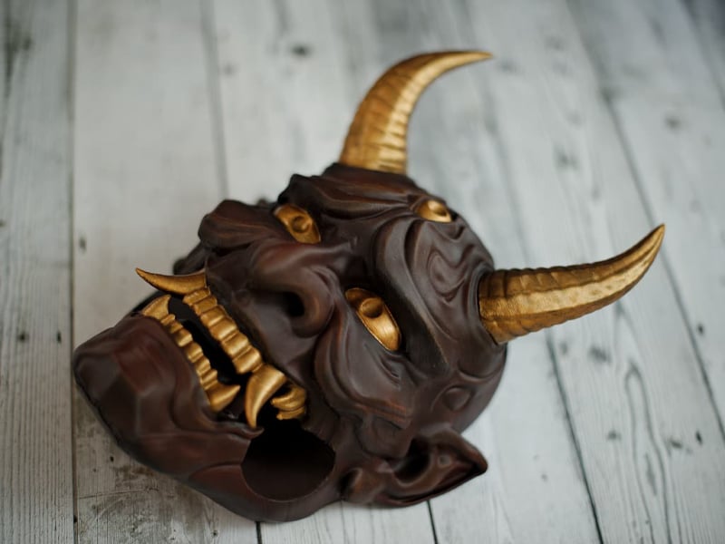 Soporte de pared «Oni» (鬼) para una o dos katanas #Terressens Soporte de pared «Oni» (鬼) para una o dos katanas #Terressens