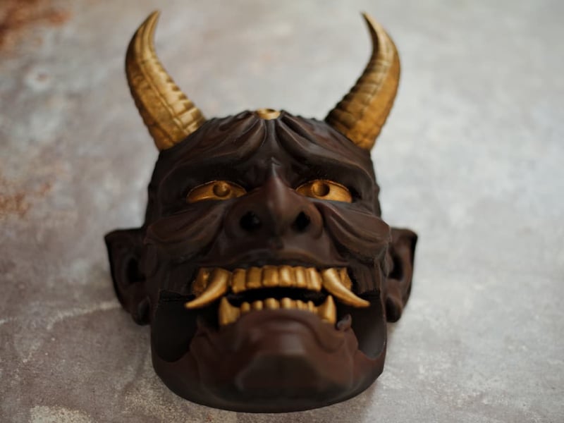 Soporte de pared «Oni» (鬼) para una o dos katanas #Terressens Soporte de pared «Oni» (鬼) para una o dos katanas #Terressens